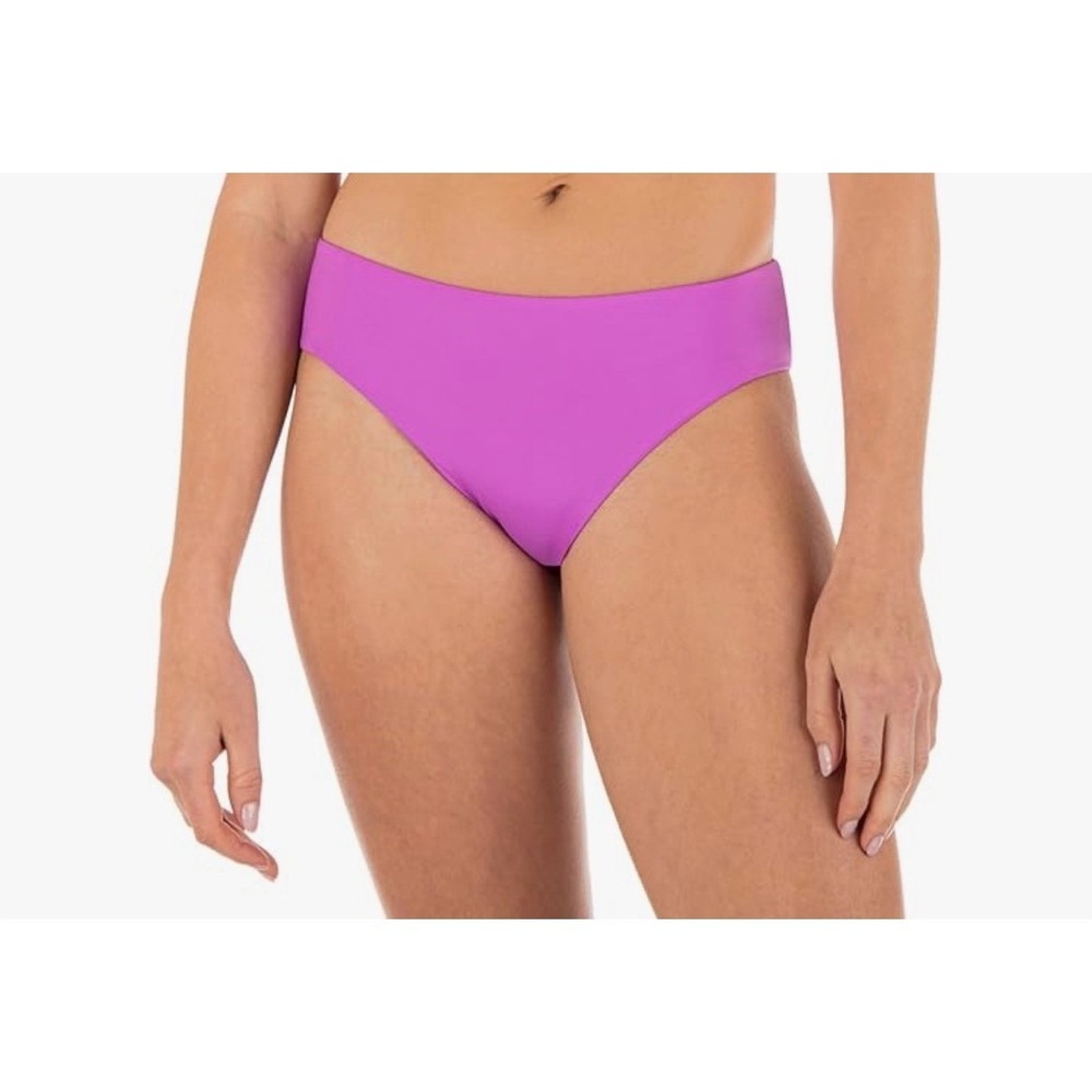Hurley Womens Reversible High Waist‎ Full Coverage Bikini Bottom Orchid size M